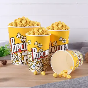 Custom Printed High Quality Disposable Eco-friendly 32oz 46oz Paper Popcorn Cups