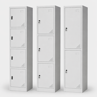Casiers métalliques à double niveau pour le personnel, casiers de rangement pour vêtements à 2 niveaux