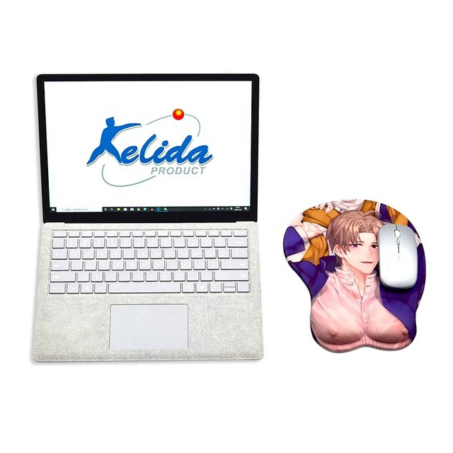 Mouse Pads with Silicone Gel Wrist Rest 3D Female Breast