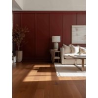 SUELO Piso Flotante de Bambú HDF de Ingeniería, 1220 x 130 x 10.5 mm, Acabado Ámbar, para Cocina y Baño
