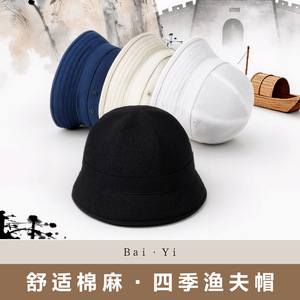 หมวกบักเก็ต สีน้ำเงินเข้ม ผ้าฝ้าย ระบายอากาศได้ดี กันแดด สำหรับผู้ใหญ่ ใช้ได้ทั้งชายและหญิง - Product Image 2