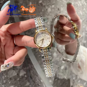 Montre à quartz de luxe pour femme Longnes, tendance, avec bracelet en acier, cadran en verre style INS, populaire, style bracelet Kate Sp - Product Image 3