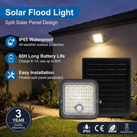 Lampu Sorot Tenaga Surya 150LM/W Outdoor IP65 dengan 3CCT, Housing ABS Tahan Api V0, Garansi 3 Tahun untuk Rumah dan Komersial