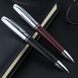 Bolígrafo de Sublimación Promocional de Regalo de Lujo GemFully, Bolígrafo de Metal con Cuero PU Rojo para Empresarios - Product Image 1