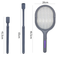 Raquette anti-moustiques électrique télescopique rechargeable HXP multifonctionnelle, prix avantageux, vente chaude