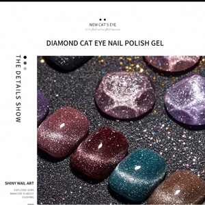 JTING Tendance Populaire Vernis Gel Effet Œil de Chat Diamant Laser 9D Pailleté Coloré Brillant Réfléchissant pour Nail Art Fournisseur de Vernis Gel Œil de Chat - Product Image 5