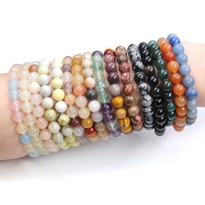 8Mm Chất Lượng Cao Handmade Vòng Hạt Hỗn Hợp Vòng Đeo Tay Tinh Thể Tự Nhiên Chữa Bệnh Đá Quý Đá Vòng Đeo Tay Pha Lê Số Lượng Lớn - Product Image 1