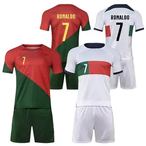 Custom Portugal 2023-2024 Thai Edition No. 7 Ronaldo football shirt with logo and digital printing sublimation football shirt