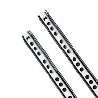 Glissières de tiroir miniatures OEM 17 mm, glissières à roulement à billes OEM 10 kg, double extension complète, rails de meubles bidirectionnels
