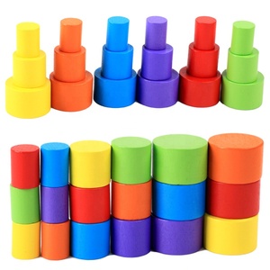 Los niños educativos de madera de juguete de equilibrio bloques de barco juego azul de madera juguete de equilibrio de luna de Juguetes - Product Image 6