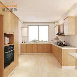 Solid Wood Paint Manufactured Cheap Melamine Floor to Ceiling Borcci Shaker Door From China Frameless Kitchen Cabinet - Product Image 2