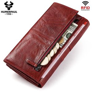 HUMERPAUL Portafoglio da Donna alla Moda in Vera Pelle, Pochette Lunga Elegante, Borsa per <span class=keywords><strong>Cellulare</strong></span> Multifunzione con Protezione RFID e <span class=keywords><strong>Porta</strong></span> Carte - Product Image 4