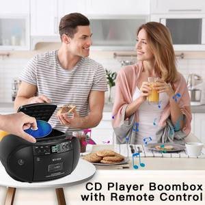 Factory Portable <b>CD</b> Cassette <b>Player</b> BT-9224 AM FM Radio USB Audio Boombox A-B Repeat for Home Entertainment English Learning - Product Image 3
