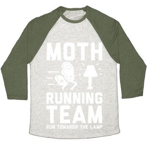 T-shirt de baseball unisexe en tissu mélangé Moth Running Team - Product Image 1