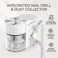 Perceuse à ongles 2-en-1 tout-en-un, support OEM, moteur silencieux 30000 tr/min, filtre HEPA, pièces en ABS et acier inoxydable