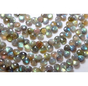 ลูกปัดหินลาบราดอไรต์ธรรมชาติรูปหัวใจเรียบขนาด10มม. ประมาณ8นิ้ว - Product Image 6