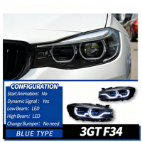 Pour Série 3 GT F34 Modèle 13-20 Ensemble de phares à LED avec lentille de projection 12V 36W 6000 lm 6000K