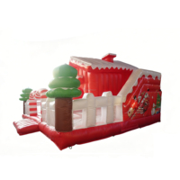Aire de jeux gonflable Lilytoys Christmas Candy House pour enfants avec trampoline et parcours d'obstacles, équipement de jeu en PVC