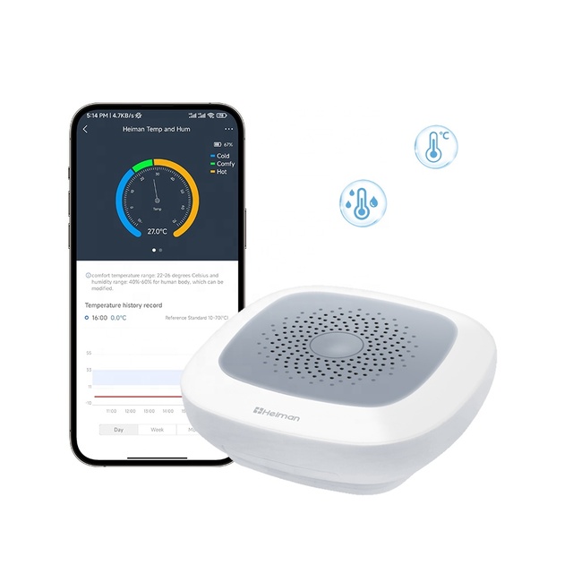 Smart Home Security Alarm System with Indoor Temperature Humidity Air Quality Monitor Wireless Indoor Meter Monitor