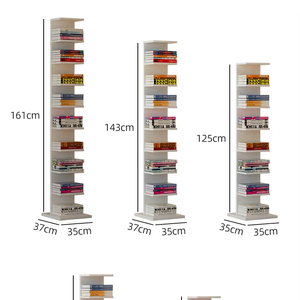 Étagère <span class=keywords><strong>invisible</strong></span> au sol intégrée peu encombrante Bibliothèque verticale simple qui s'appuie contre le support de rangement mural Livres - Product Image 2