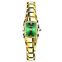 Nouvelle montre rectangulaire en quartz et acier inoxydable pour femme, cadran à aiguilles tendance, boîte
