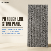 Panneaux muraux en pierre à texture grossière, revêtement mural acoustique strié répétitif pour les murs de cabanes et de chalets, Lithocraft