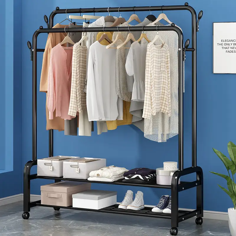 Piso tipo lavanderia roupas display rack simples interior e exterior multifunções roupas rack e secagem rack