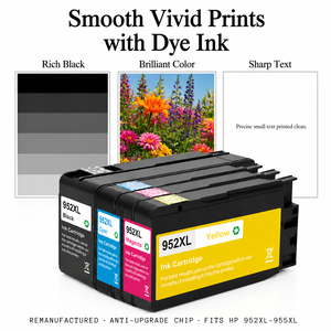 Cartouches d'encre OCB pour HP 952XL 953XL 954XL 955XL avec puce anti-remplacement à usage unique, encre à colorants pour HP OfficeJet Pro 8210 8710 8720 - Product Image 1