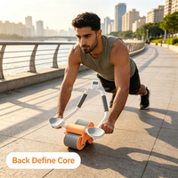 Rodillo Abdominal Automático para Principiantes, para Hombres y Mujeres Adultos, Ejercicio para Quemar Grasa en la Cintura