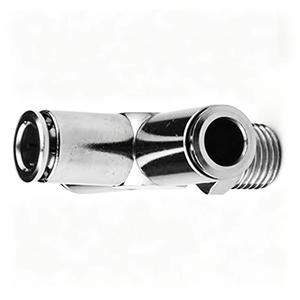 Raccord pneumatique rapide à filetage mâle de type croisé, série <span class=keywords><strong>PZR</strong></span>, en laiton massif, nickelé - Product Image 2
