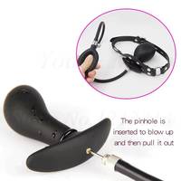 Bâillon buccal gonflable en silicone liquide, balle à bouche ouverte, jouet sexuel pour adultes, accessoire de bondage et de flirt passionné