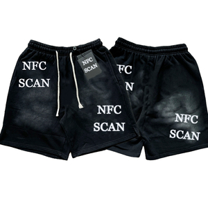 กางเกงขาสั้นลำลองคุณภาพสูง ทนทานต่อการซัก ใช้หมึกพ่นแบบฉีดน้ำ รองรับ NFC สไตล์สตรีทแวร์ ฮิปฮอป วินเทจ สำหรับผู้ชาย - Product Image 2
