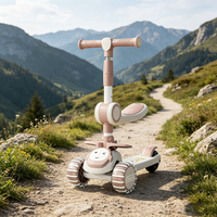 Triciclo infantil de 3 ruedas al por mayor con barra de empuje - Patinete y juguete montable 3 en 1 plegable con música, de fábrica OEM para niños