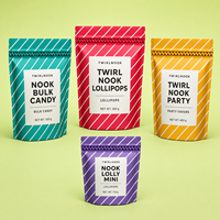 Sachets personnalisés imprimés avec fermeture éclair pour sucettes, bonbons en vrac et cadeaux de fête