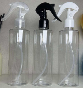 Trigger <b>Mist</b> Sprayer Empty Refillable Amber White Black PET Round Plastic Liquid Spray <b>Bottle</b> - Product Image 6