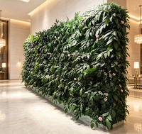Panneaux de haie verticale décoratifs pour intérieur, en buis, plantes vertes, fausse herbe artificielle, mur végétal