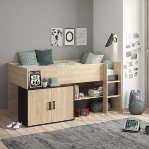 22NVBK073节省空间现代多功能木制儿童卧室单人床儿童双层床储物柜