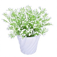 Karangan Bunga Baby's Breath 7 Cabang Buatan, Dekorasi Pernikahan Langit Berbintang, Ikat Tangan, Dekorasi Meja, Penjualan Langsung