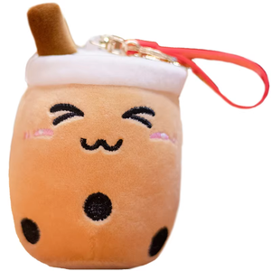 Yeni varış sevimli peluş Boba süt PP pamuk dolum ile çay bardağı kolye çocuk hediye anahtarlık toptan bebekler - Product Image 3