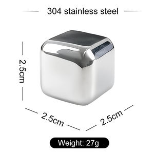 Rocas de cubitos de hielo reutilizables de acero inoxidable para whisky Bourbon y bebidas, regalo genial para amantes del whisky, accesorio para bebidas - Product Image 3