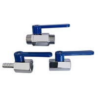 Mini-vanne à boisseau sphérique en acier inoxydable SS304/316 PN63 1000WOG, filetage mâle/femelle NPT/BSPT/G, raccord cannelé, avec écrou, tailles 1/8'', 1/4'', 3/8'', 3/4'', 1/2'', 1'', pour applications industrielles.