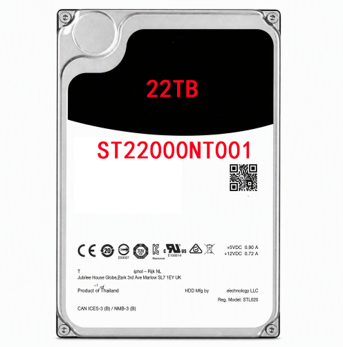 ST22000NT001 22TB Pro NAS Hard Drive 7200RPM SATA HDD 512MB Cache Internal Enterprise Mechanical Hard Disk for Server Storage