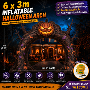 Arche publicitaire gonflable commerciale 6*3m, thème arbre d'Halloween, accessoires pour événements, promotion pour centres commerciaux et magasins, <span class=keywords><strong>CILE</strong></span> OEM&ODM - Product Image 2