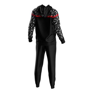 ชุดเซ็ตเสื้อฮู้ดดี้และกางเกงจ็อกเกอร์ผ้าโพลีเอสเตอร์พิมพ์ลายหนาพิเศษสำหรับผู้ชาย ชุดกีฬา ชุดออกกำลังกาย ขายส่ง - Product Image 2