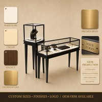 Vitrine de présentation de bijoux en aluminium de luxe sur mesure avec éclairage LED et système de verrouillage pour magasin de détail
