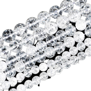 Cuentas de Cuarzo Blanco Natural con Corte Brillante, Fornituras para Joyería, Pulsera al por Mayor, Piedra Preciosa Ojo de Gato Tratada con Radiación 4mm/6mm/8mm - Product Image 1