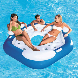 Ponton gonflable en gros Water Island <span class=keywords><strong>bateau</strong></span> radeau patio yacht plate-forme <span class=keywords><strong>de</strong></span> quai pour les bains <span class=keywords><strong>de</strong></span> <span class=keywords><strong>soleil</strong></span> - Product Image 5