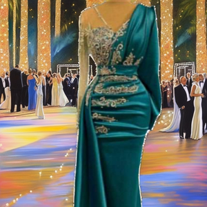 High Quality Hot Sale Summer Women's Elegance Design Crocheted Floor-Length Spaghetti <b>Strap</b> Flowers Chiffon Party <b>Dress</b> - Product Image 2