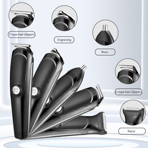 Cortadora de Pelo Profesional 5 en 1 para Hombre, Inalámbrica, para Barba, Nariz, Orejas y Cuerpo, Recargable, Impermeable, USB - Product Image 2
