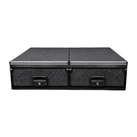 Organisateur de cargaison pour SUV 4x4 tout-terrain, système de rangement à double tiroir coulissant supérieur gauche, boîtes à outils métalliques pour ailes latérales 4Runner SR5